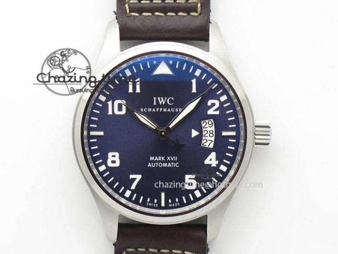 MIROTIME 0318 TimelessDesign Big Pilot Real PR IW500906 ZF 1:1 Best Edition Silver Dial On Black Leather Strap A 7285